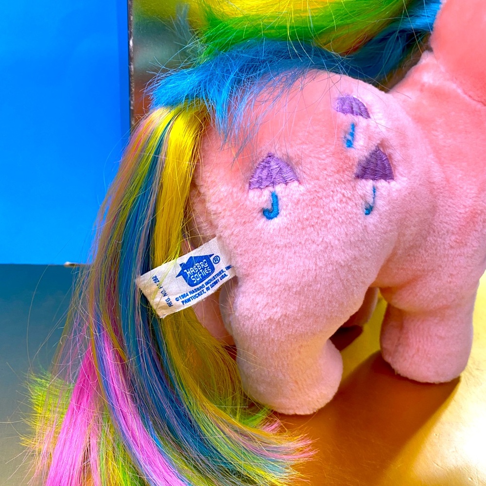 MY LITTLE PONY G1 VTG 1984 ORIGINAL HASBRO SOFTIES PARASOL RAINBOW PONY PLUSH - Picture 4 of 16